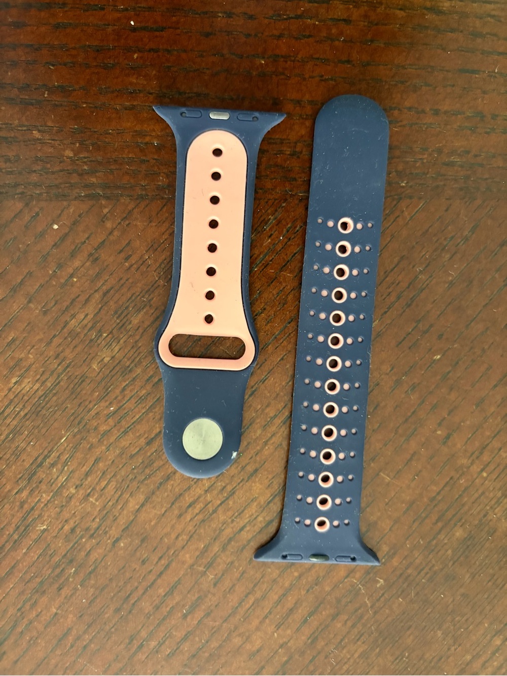 Navy and Pink Silicone Sport Band for Smartwatch